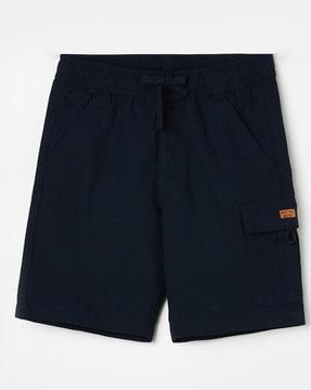 flat-front shorts with insert pockets