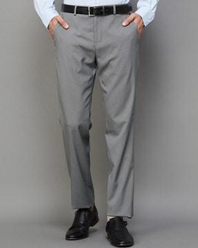 flat-front single-pleat pants