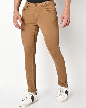 flat-front skinny fit chinos