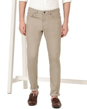 flat-front skinny fit pants