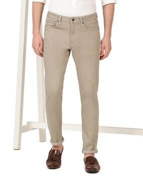 flat-front skinny fit pants