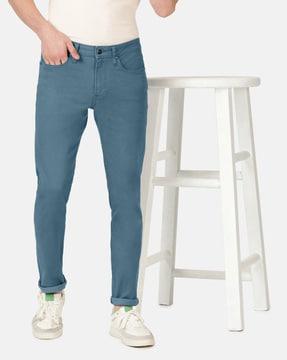 flat-front skinny fit pants
