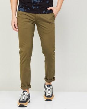 flat front skinny fit pants