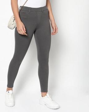 flat-front skinny trousers