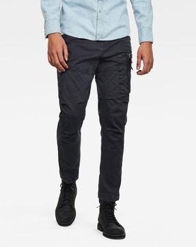 flat-front slim fit cargo pants