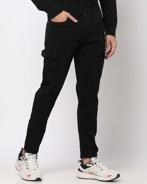 flat-front slim fit cargo pants