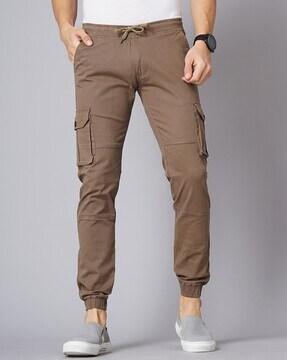 flat-front slim fit cargo pants