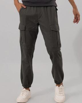 flat-front slim fit cargo pants