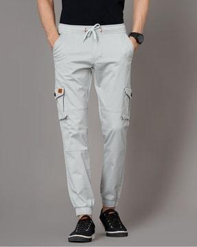 flat-front slim fit cargo pants