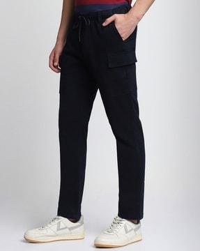 flat-front slim fit cargo pants