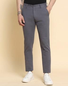 flat-front slim fit chinos