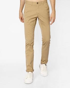 flat-front slim fit chinos