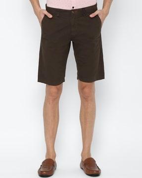 flat-front slim fit city shorts