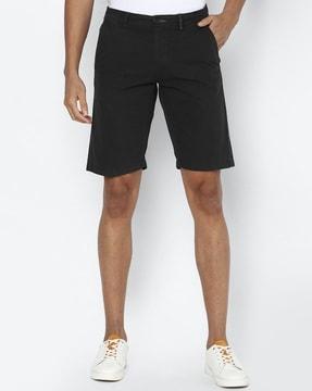 flat-front slim fit city shorts