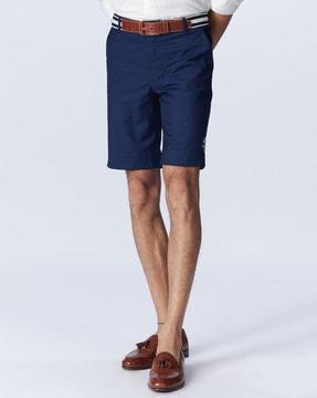 flat-front slim fit city shorts