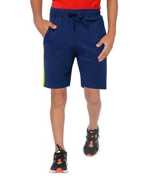 flat-front slim fit shorts