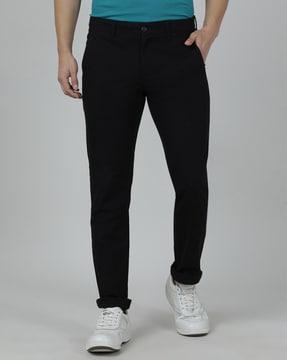 flat front slim fit trousers