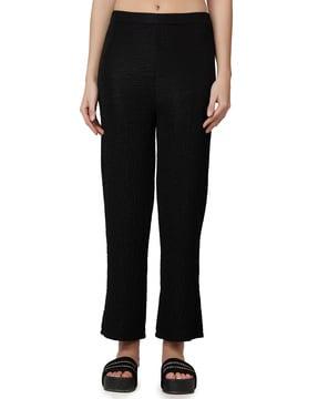 flat-front slim fit trousers