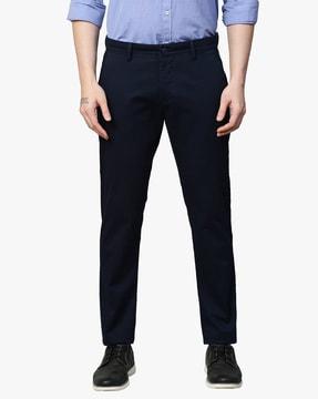 flat front slim fit trousers