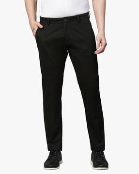 flat front slim fit trousers