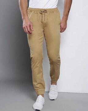 flat-front straight fit jogger pants