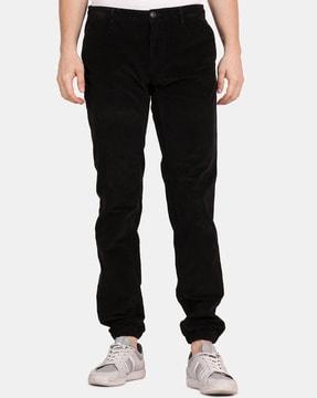 flat-front straight fit jogger pants