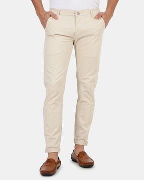 flat-front stretchable chinos