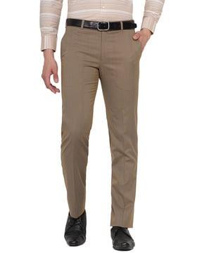 flat front stretchable trousers