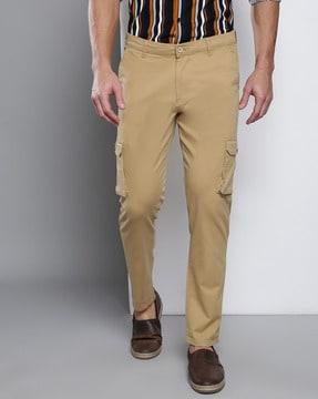 flat-front tapered fit cargo pants