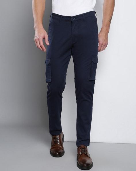flat-front tapered fit cargo pants