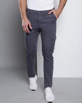 flat-front tapered fit cargo pants