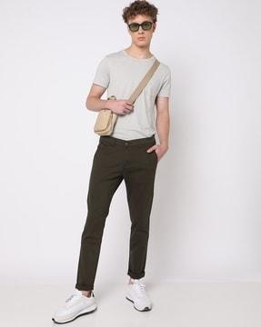 flat front tapered fit chinos