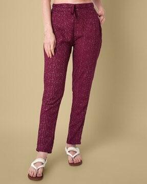flat front trousers with drawstrings