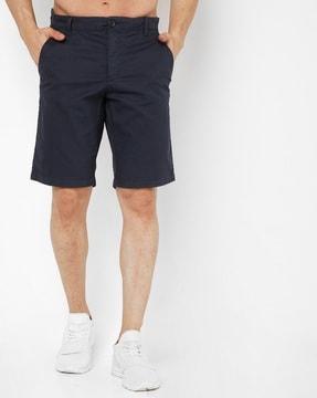 flat-front trousers with insert pockets