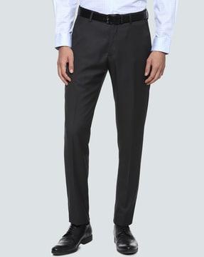 flat front trousers with insert pockets
