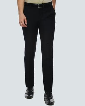 flat front trousers with insert pockets