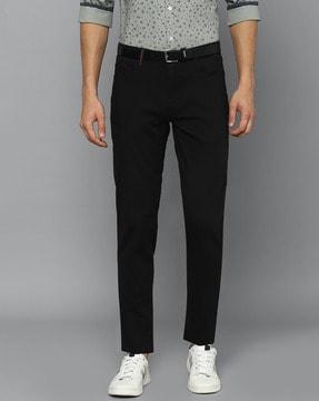 flat-front trousers with insert pockets