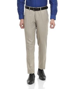 flat front trousers with insert pockets