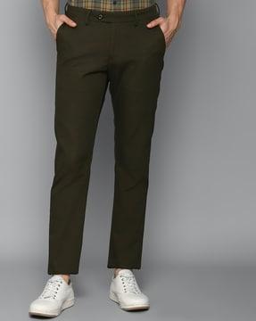 flat-front trousers with insert pockets