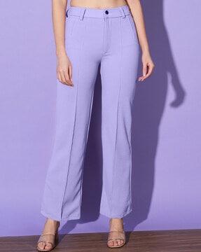 flat-front trousers with insert pockets