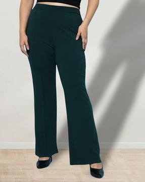 flat-front trousers with insert pockets