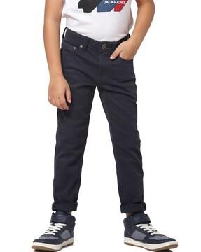 flat-front trousers with pockets