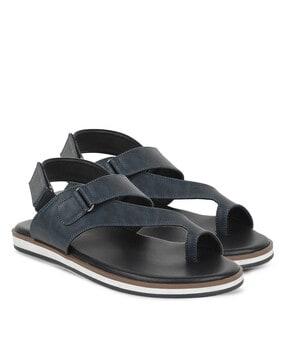 flat heel sandals with velcro fastening