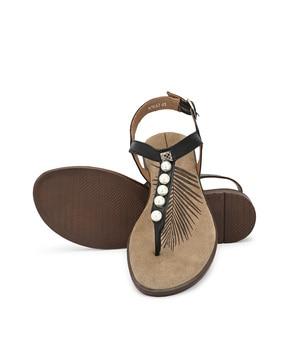 flat heel sling-back sandals