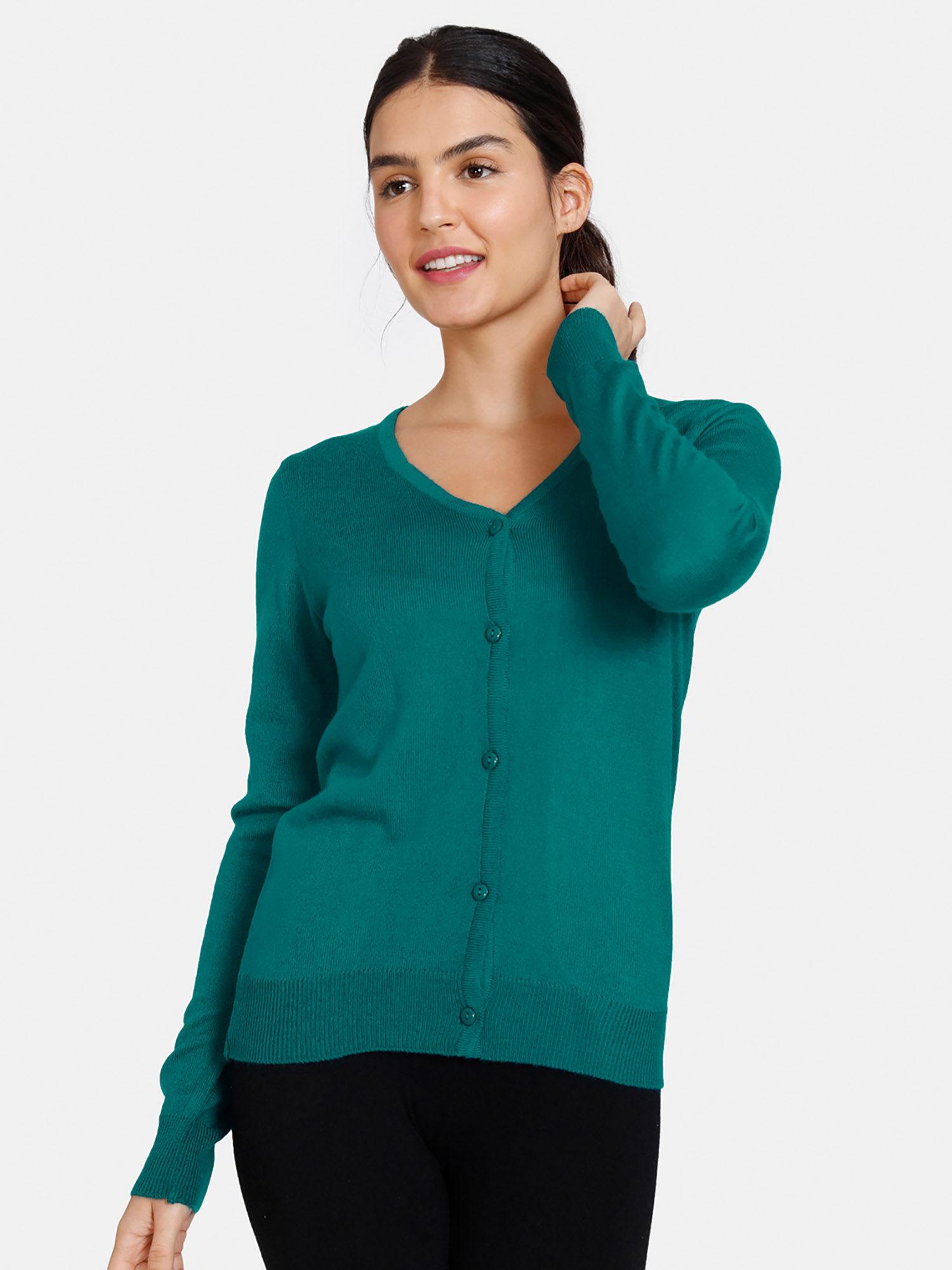 flat knit lounge top - chesapeake bay - green