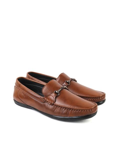 flat loafers with metal accent