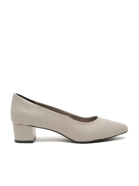 flat n heels women's grey casual pumps