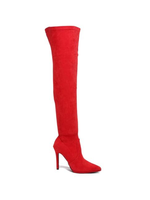 flat n heels women's red stiletto booties