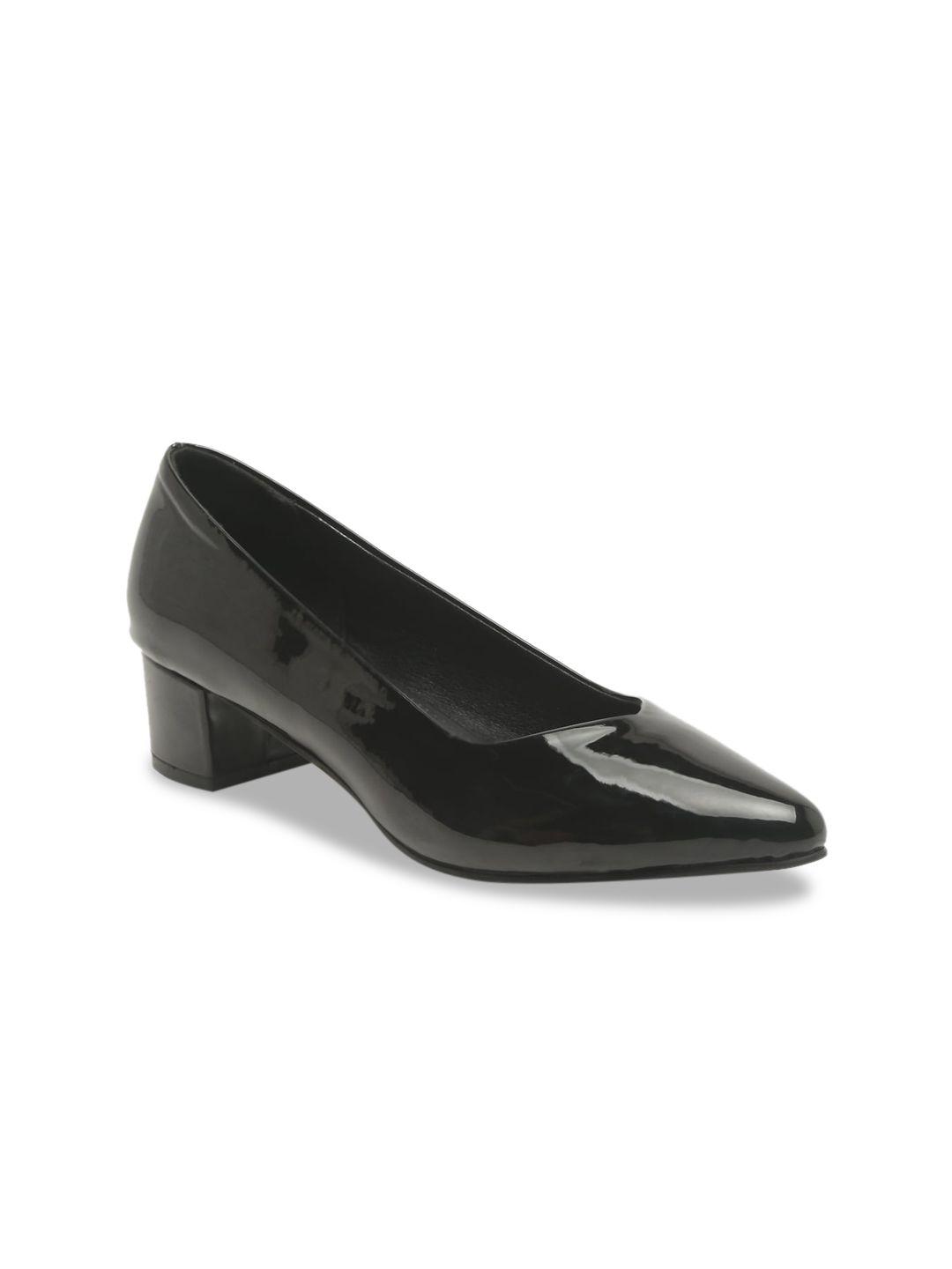 flat n heels women black block pumps