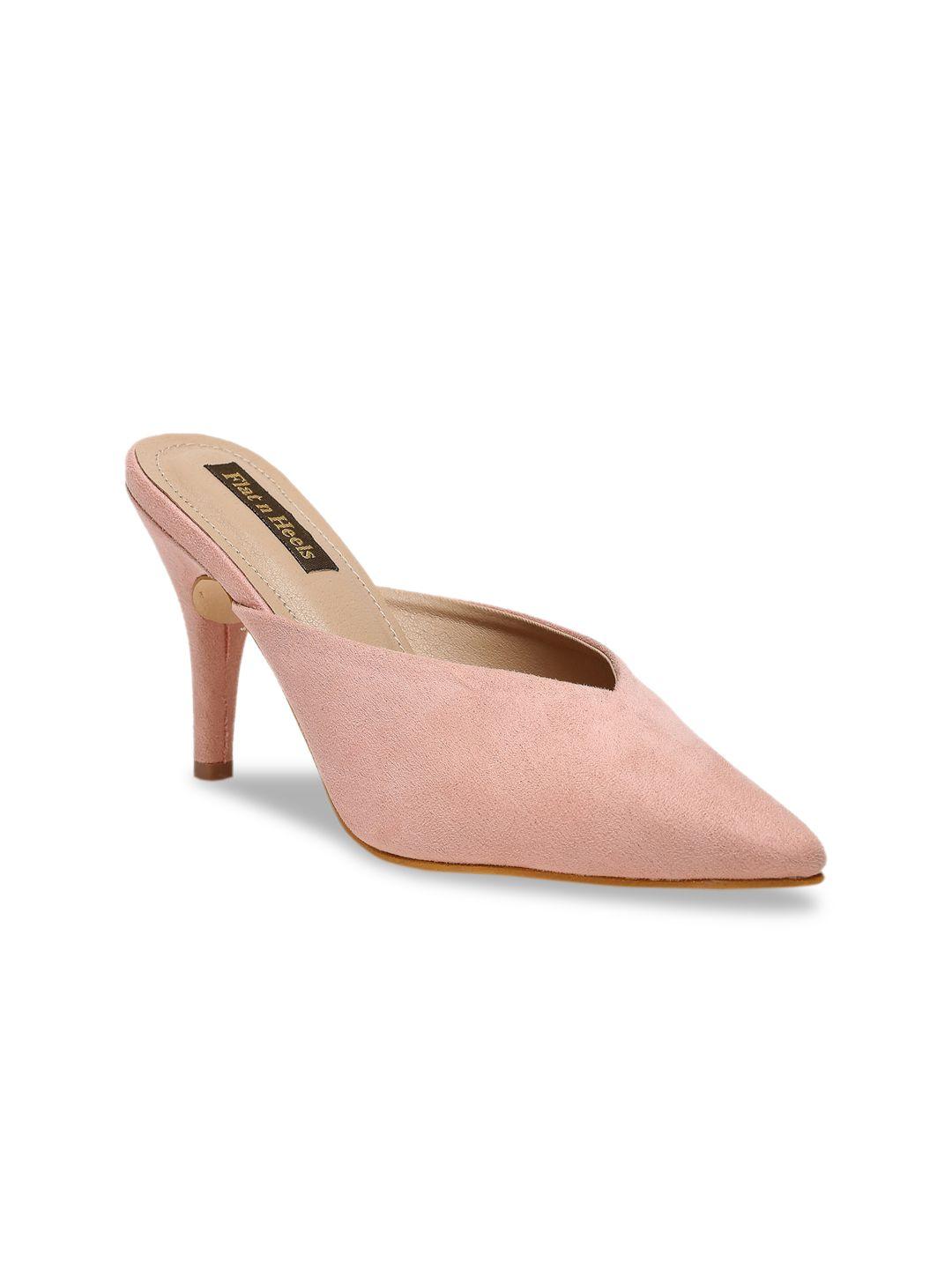 flat n heels women pink suede mules